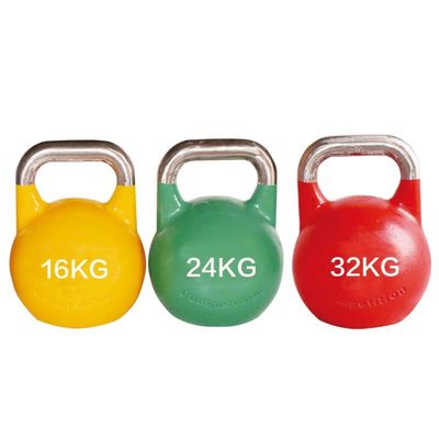 Entrenamiento coloreado revestido de goma de Kettlebell 52kg Crossfit del peso del gimnasio de acero del hierro