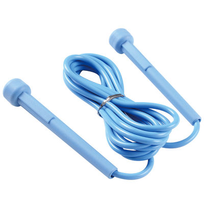 Azul de acero cargado de la cuerda de salto del Pvc de la cuerda que salta del cable del deporte de la velocidad