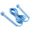 Azul de acero cargado de la cuerda de salto del Pvc de la cuerda que salta del cable del deporte de la velocidad